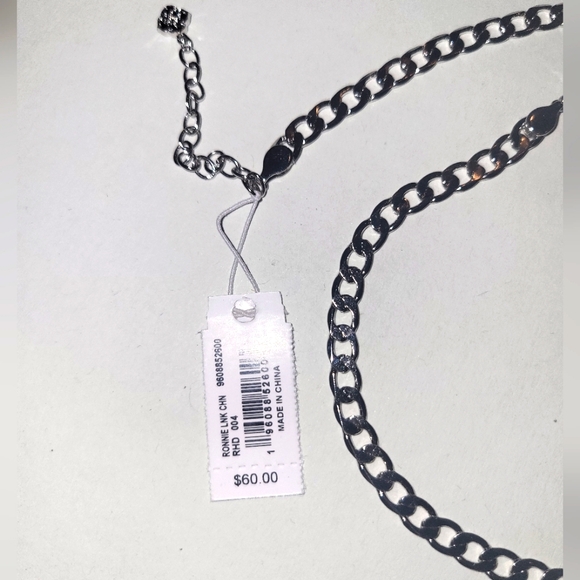Kendra Scott Ronnie Link Chain Rhodium Plated Brass NWT. - Picture 7 of 9
